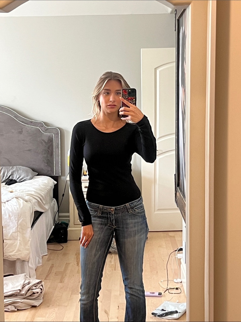Black Long-Sleeve Bodysuit